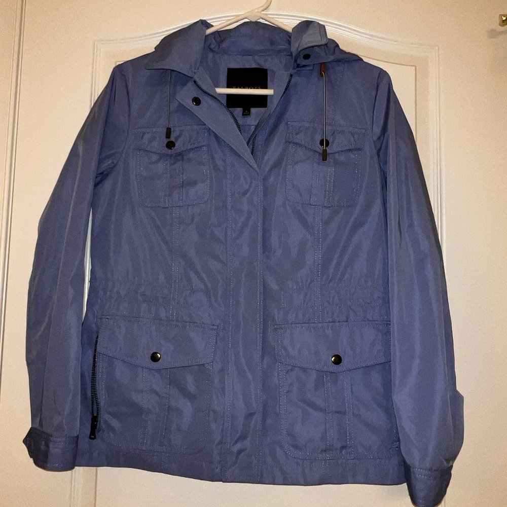 Talbots | Periwinkle Water Resistant Rain Jacket SMALL EUC
